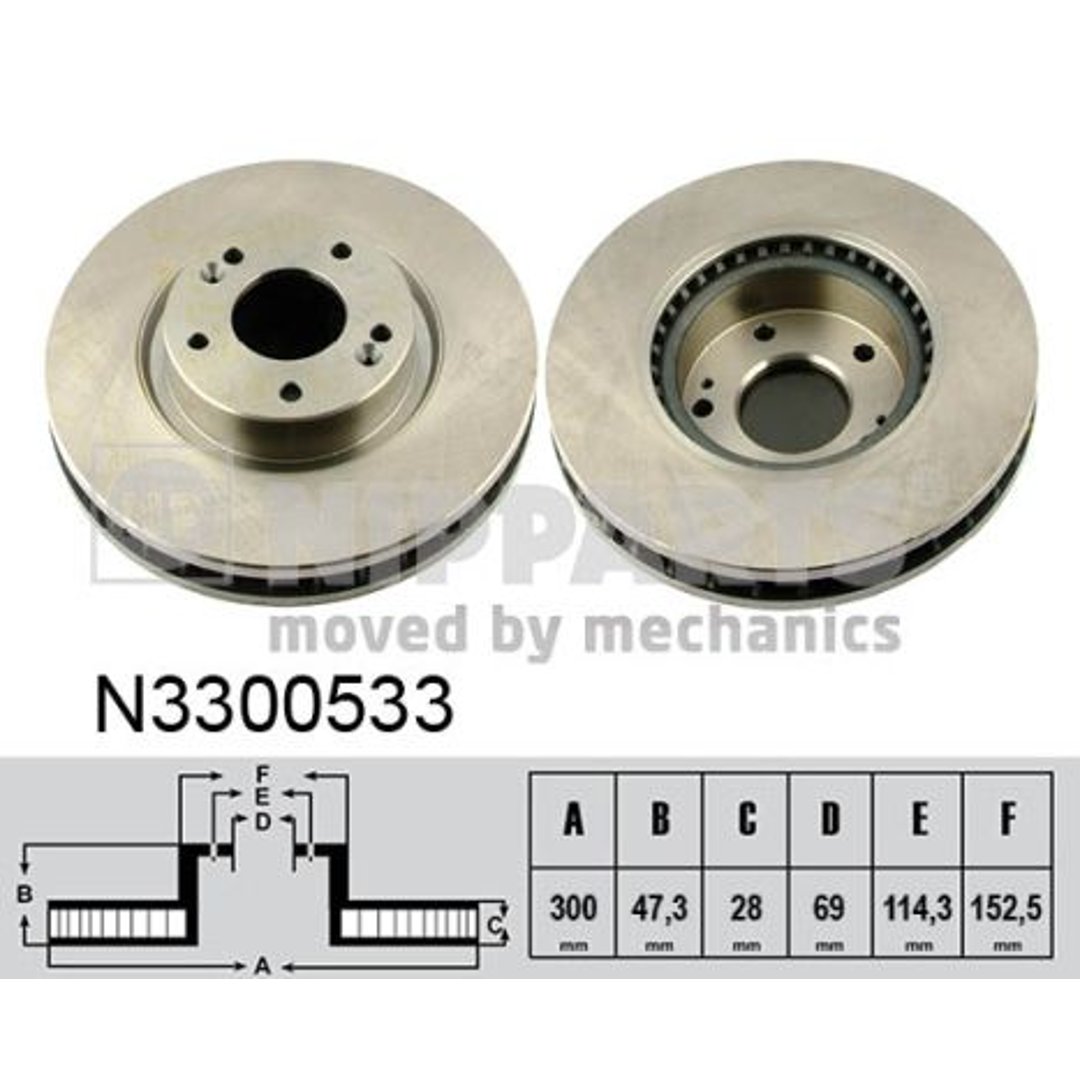 Tarcza hamulcowa NIPPARTS N3300533