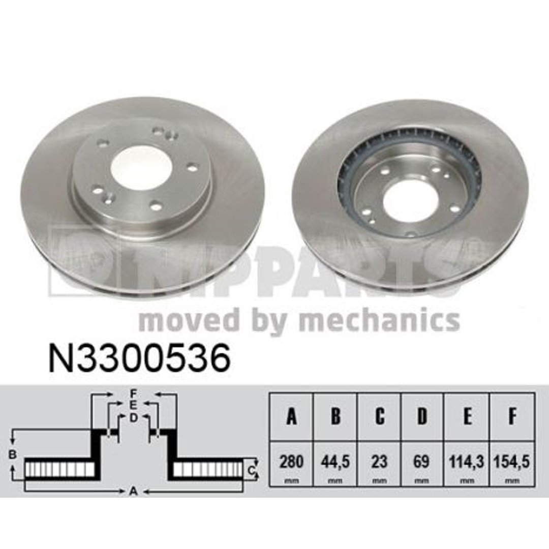 Tarcza hamulcowa NIPPARTS N3300536