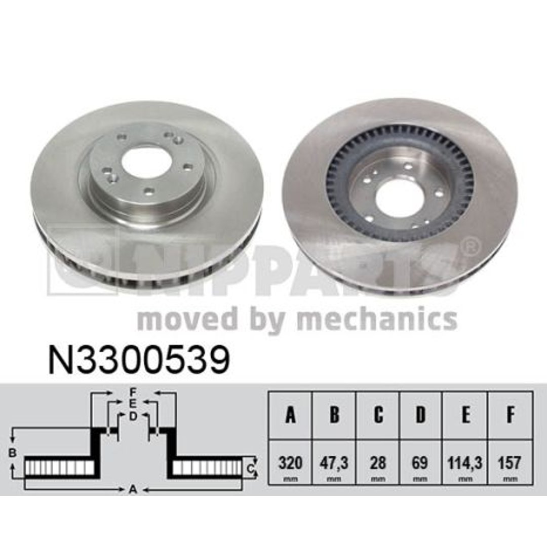 Tarcza hamulcowa NIPPARTS N3300539