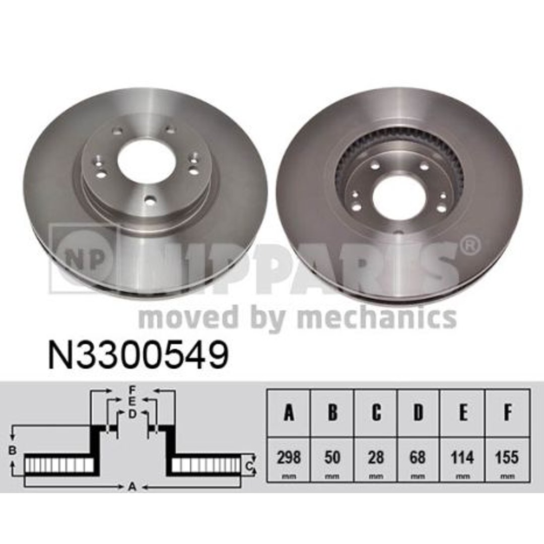 Tarcza hamulcowa NIPPARTS N3300549