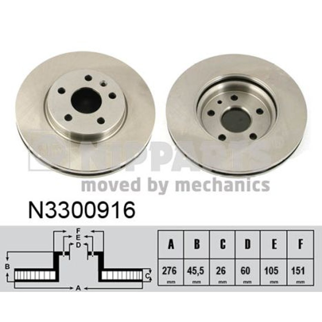 Tarcza hamulcowa NIPPARTS N3300916