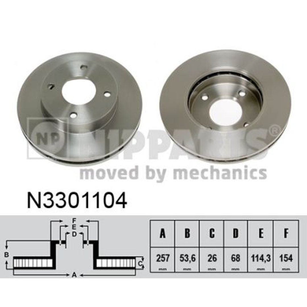 Tarcza hamulcowa NIPPARTS N3301104