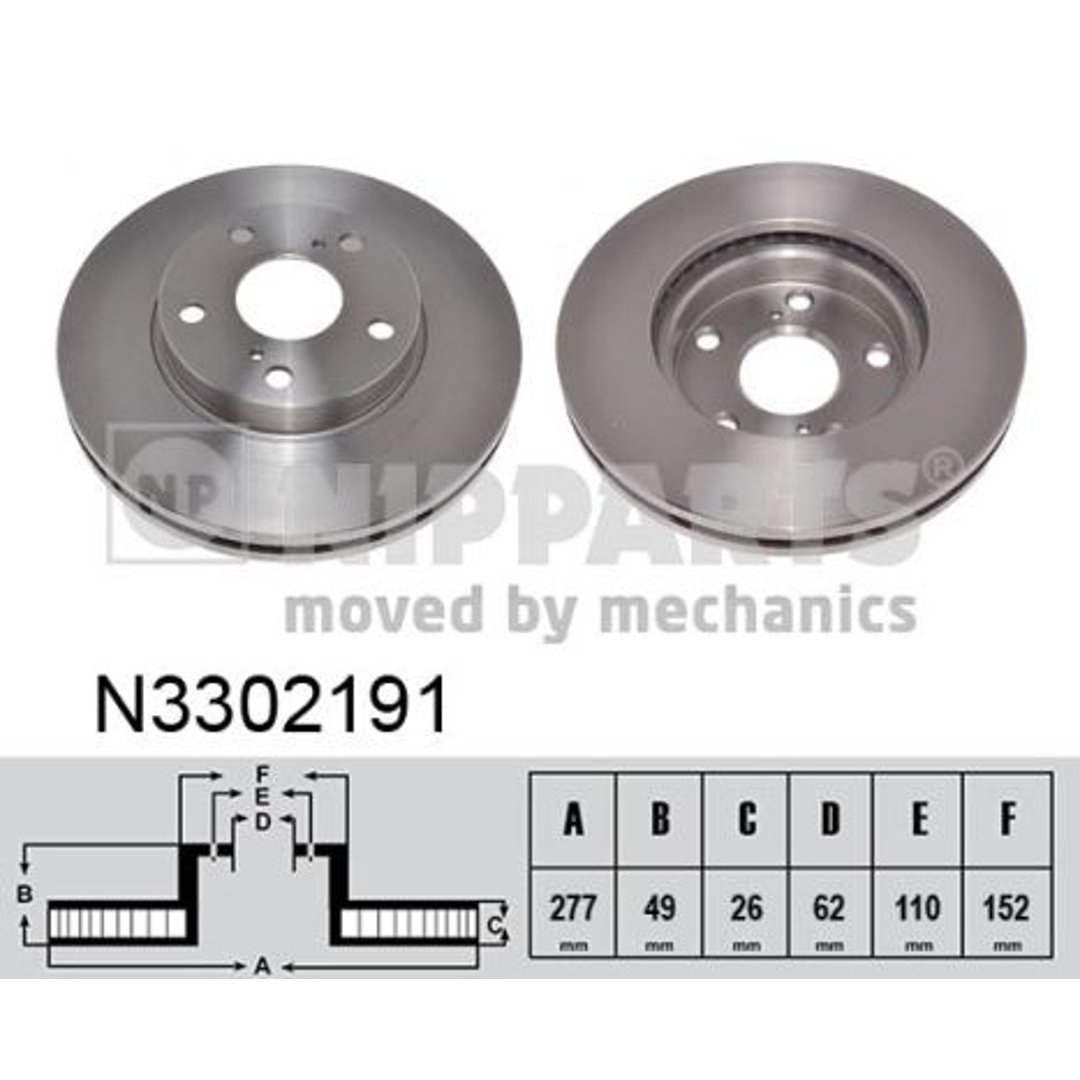 Tarcza hamulcowa NIPPARTS N3302191