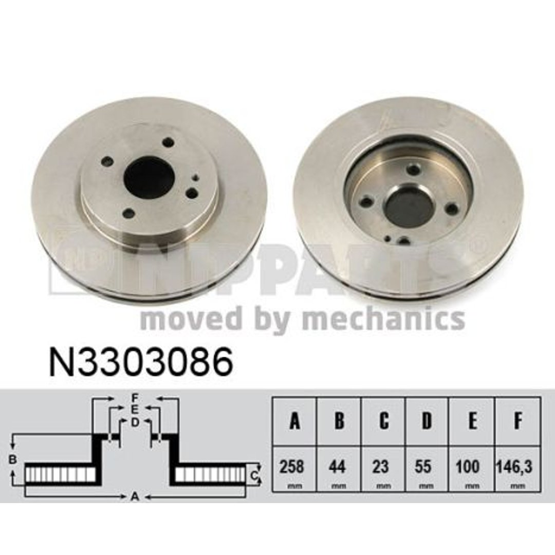 Tarcza hamulcowa NIPPARTS N3303086