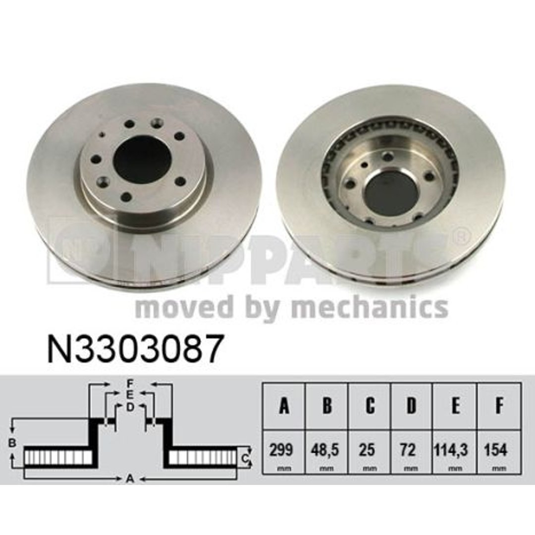 Tarcza hamulcowa NIPPARTS N3303087