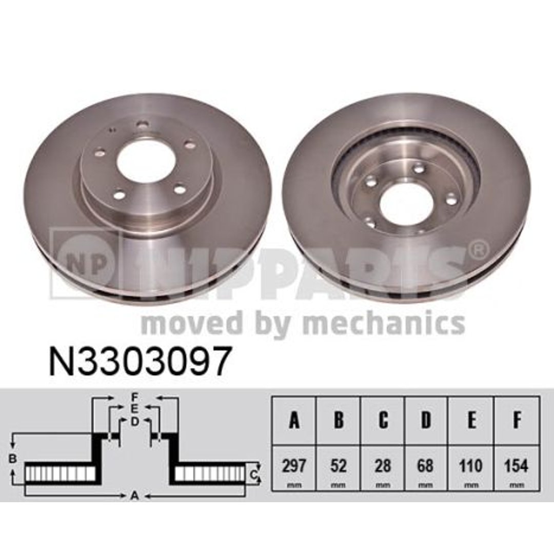 Tarcza hamulcowa NIPPARTS N3303097