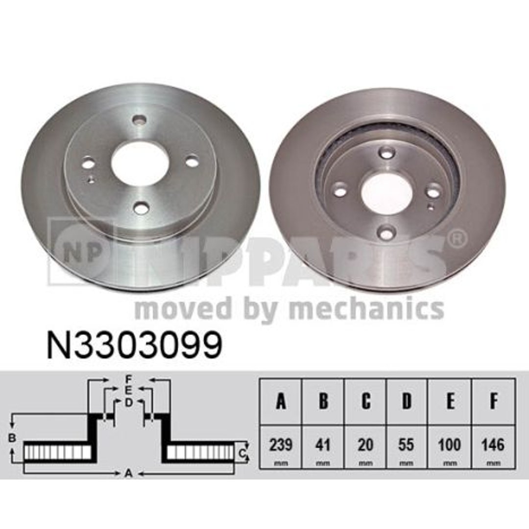 Tarcza hamulcowa NIPPARTS N3303099