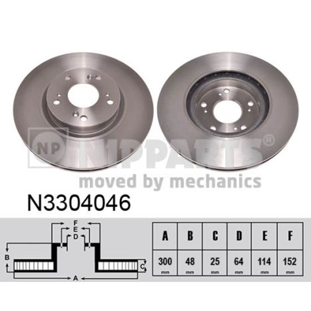 Tarcza hamulcowa NIPPARTS N3304046
