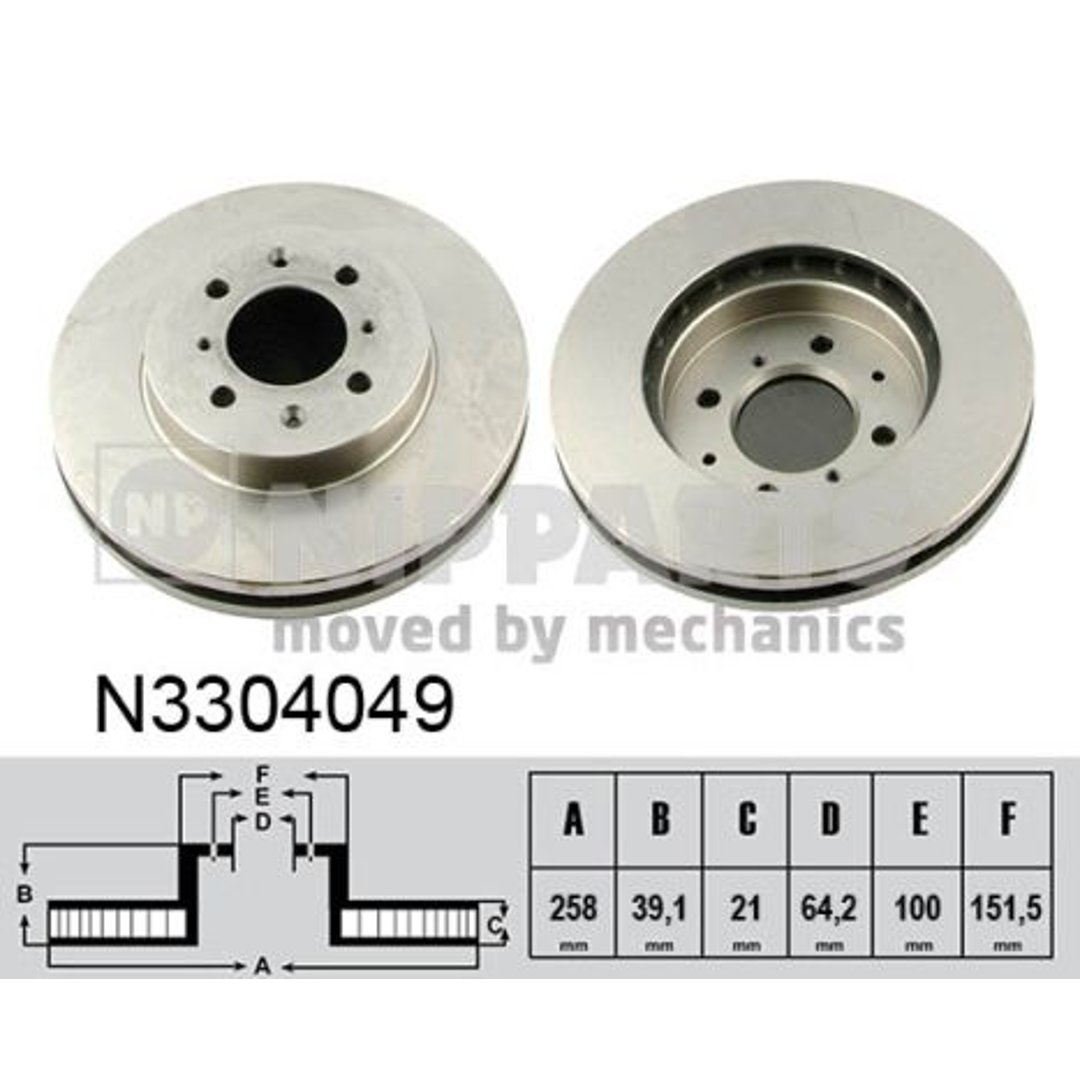 Tarcza hamulcowa NIPPARTS N3304049