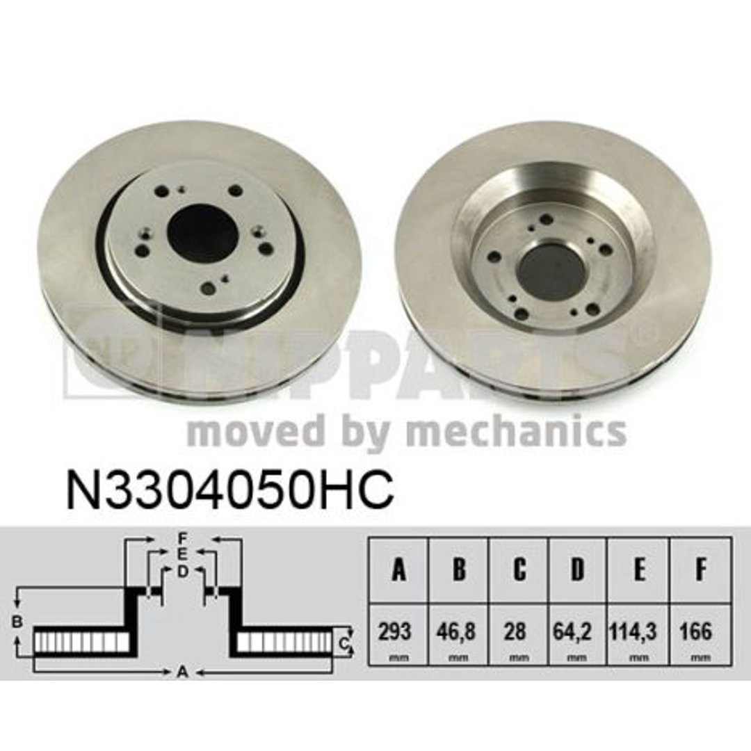 Tarcza hamulcowa NIPPARTS N3304050HC