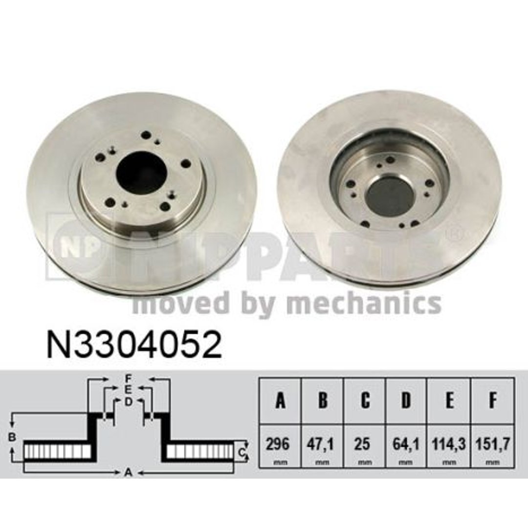 Tarcza hamulcowa NIPPARTS N3304052