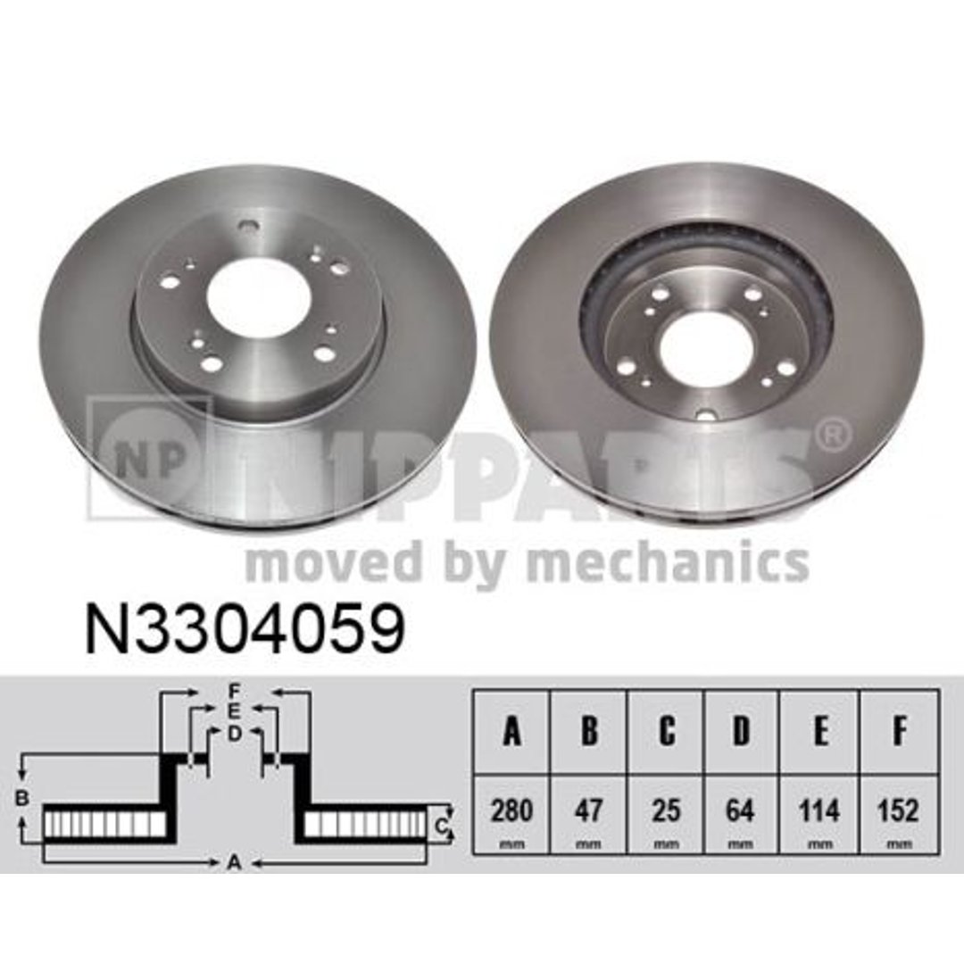 Tarcza hamulcowa NIPPARTS N3304059