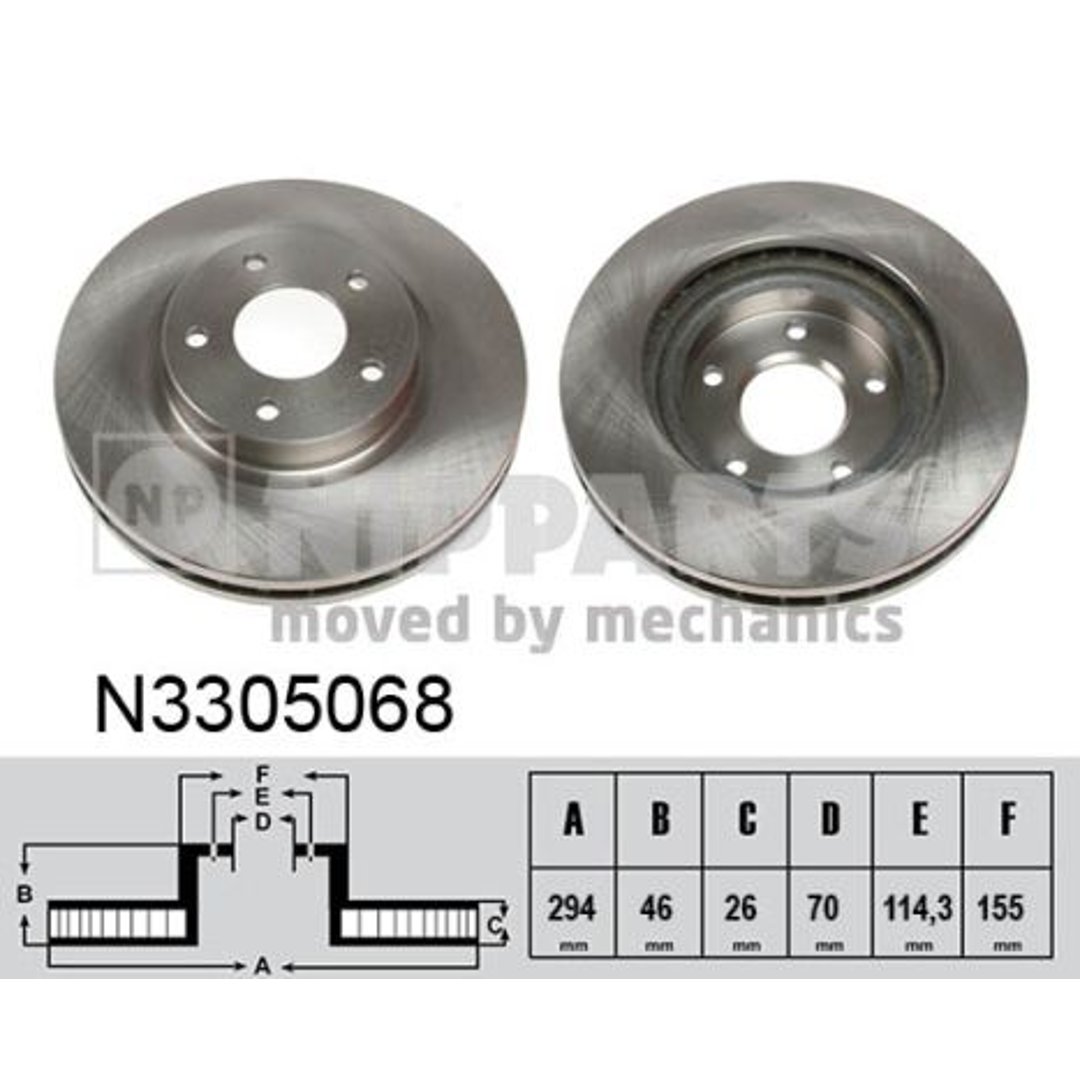 Tarcza hamulcowa NIPPARTS N3305068