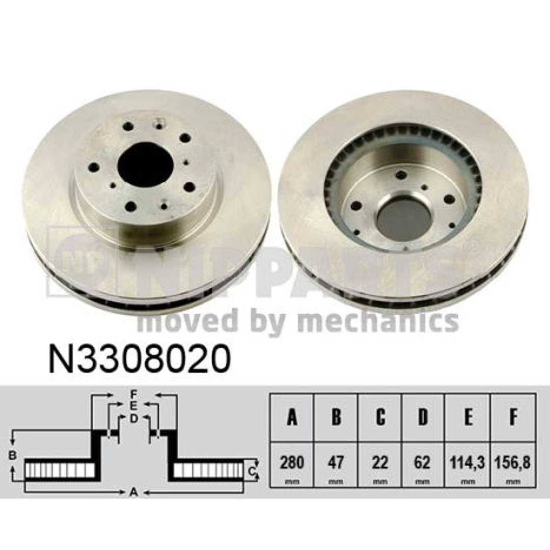 Tarcza hamulcowa NIPPARTS N3308020