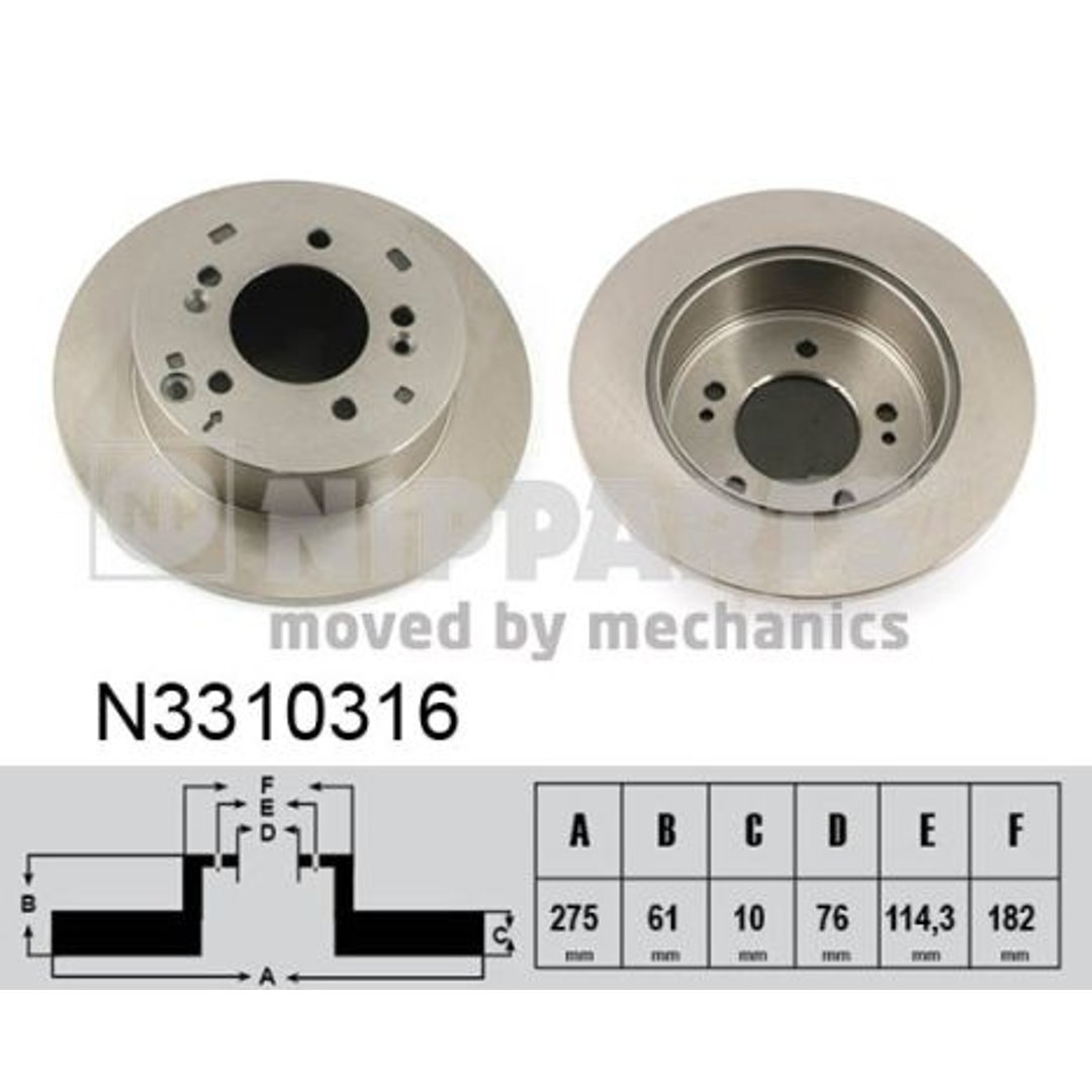 Tarcza hamulcowa NIPPARTS N3310316