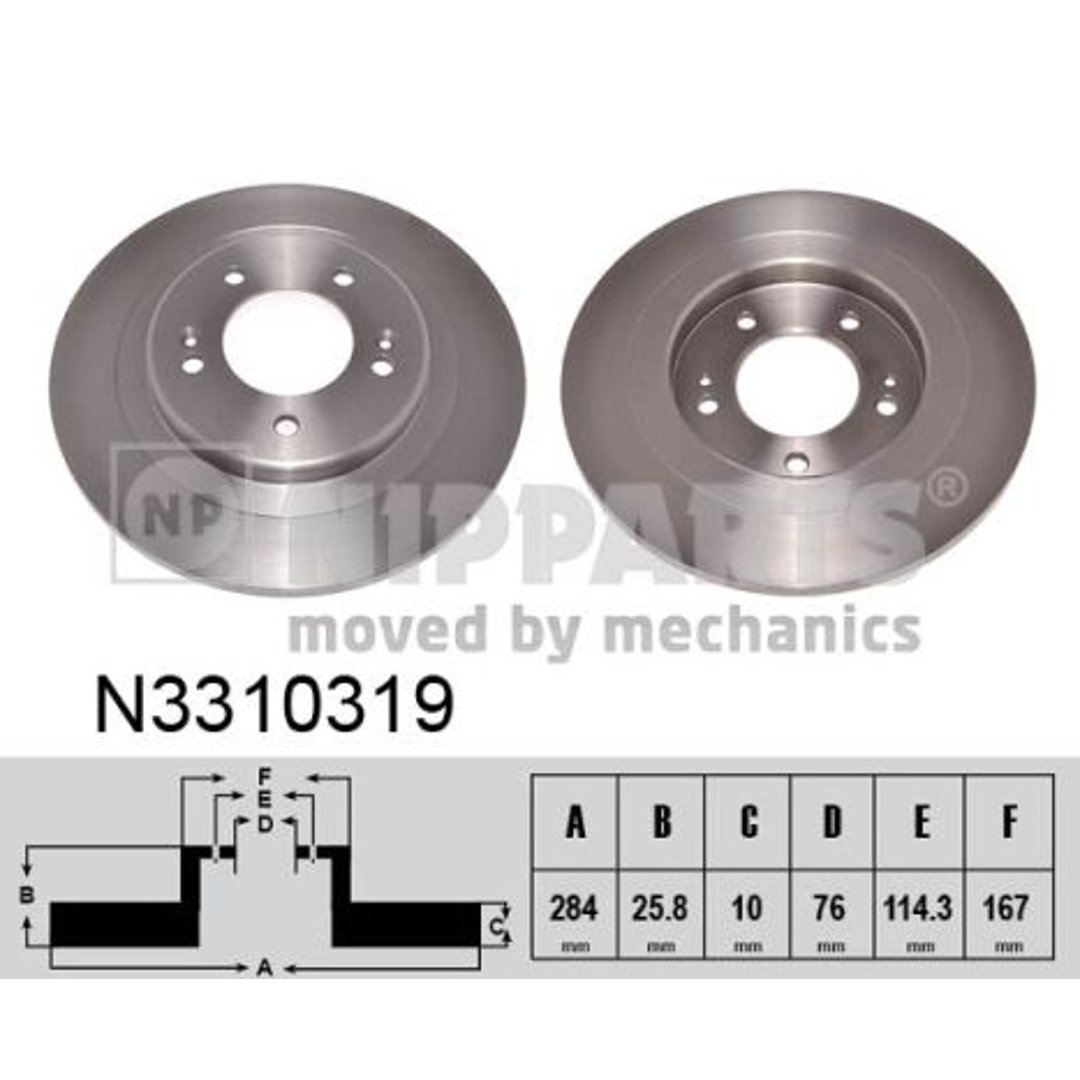 Tarcza hamulcowa NIPPARTS N3310319