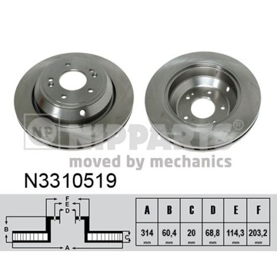 Tarcza hamulcowa NIPPARTS N3310519
