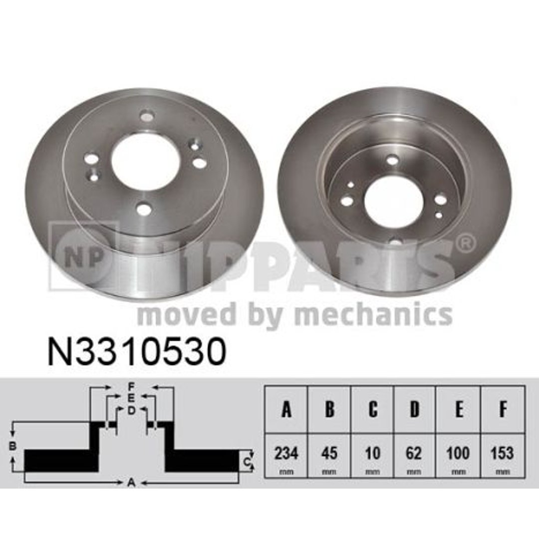 Tarcza hamulcowa NIPPARTS N3310530