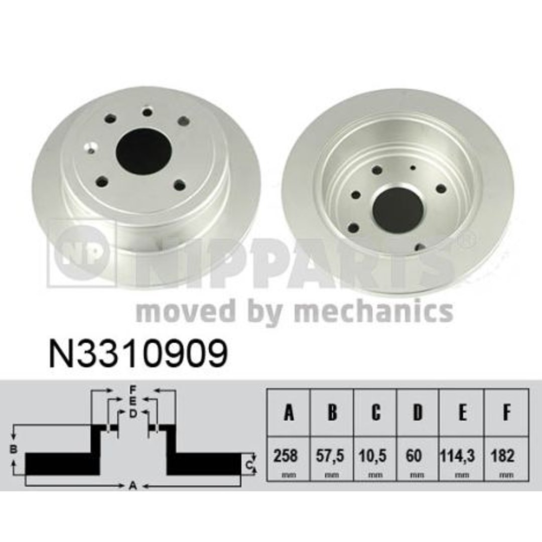 Tarcza hamulcowa NIPPARTS N3310909