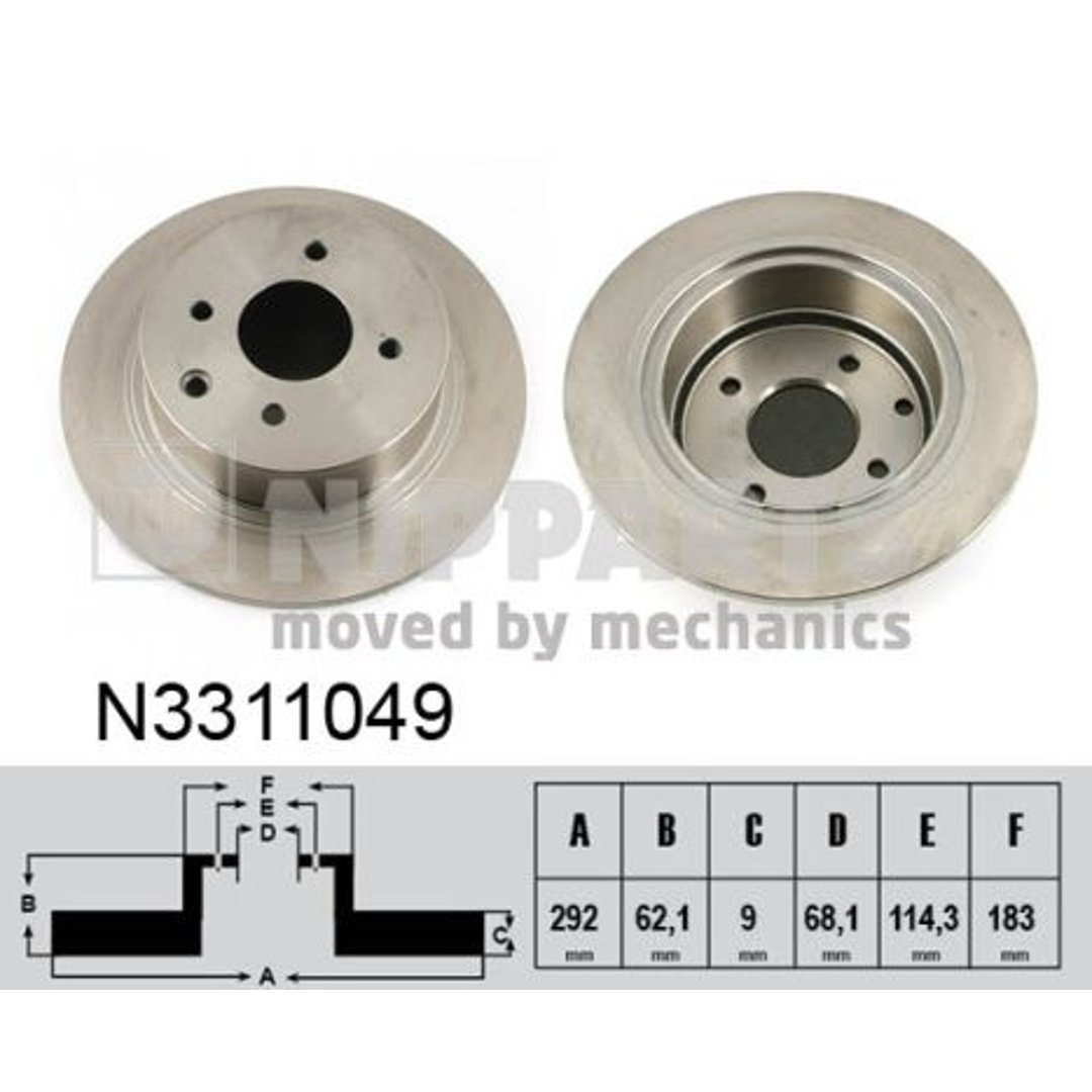 Tarcza hamulcowa NIPPARTS N3311049