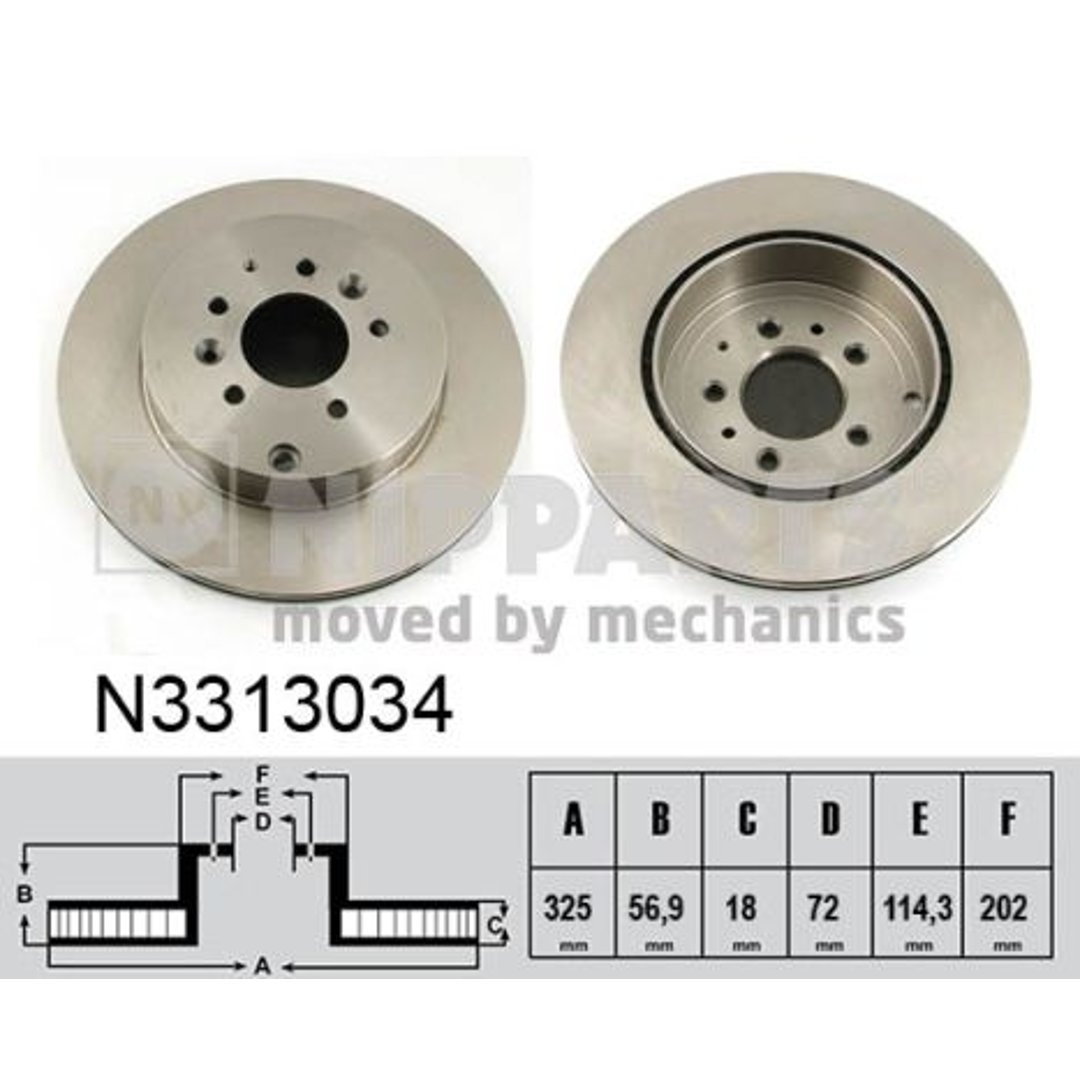 Tarcza hamulcowa NIPPARTS N3313034