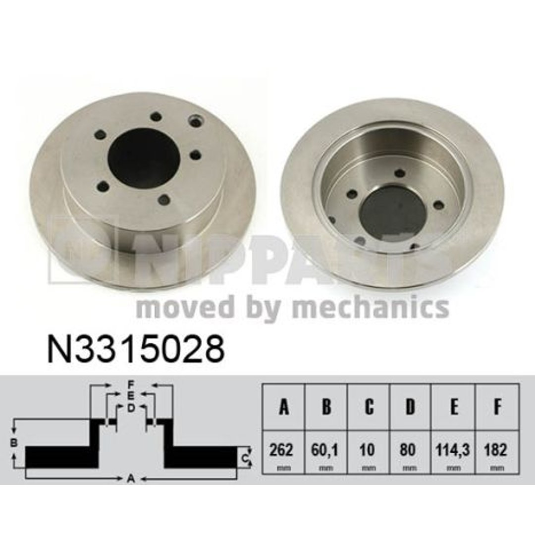 Tarcza hamulcowa NIPPARTS N3315028