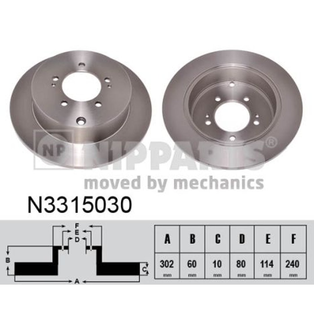 Tarcza hamulcowa NIPPARTS N3315030