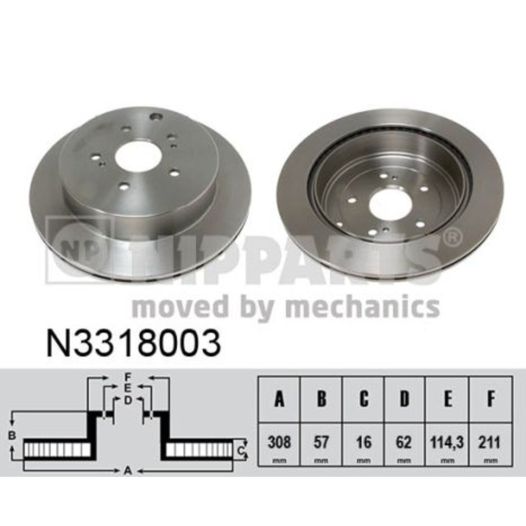 Tarcza hamulcowa NIPPARTS N3318003