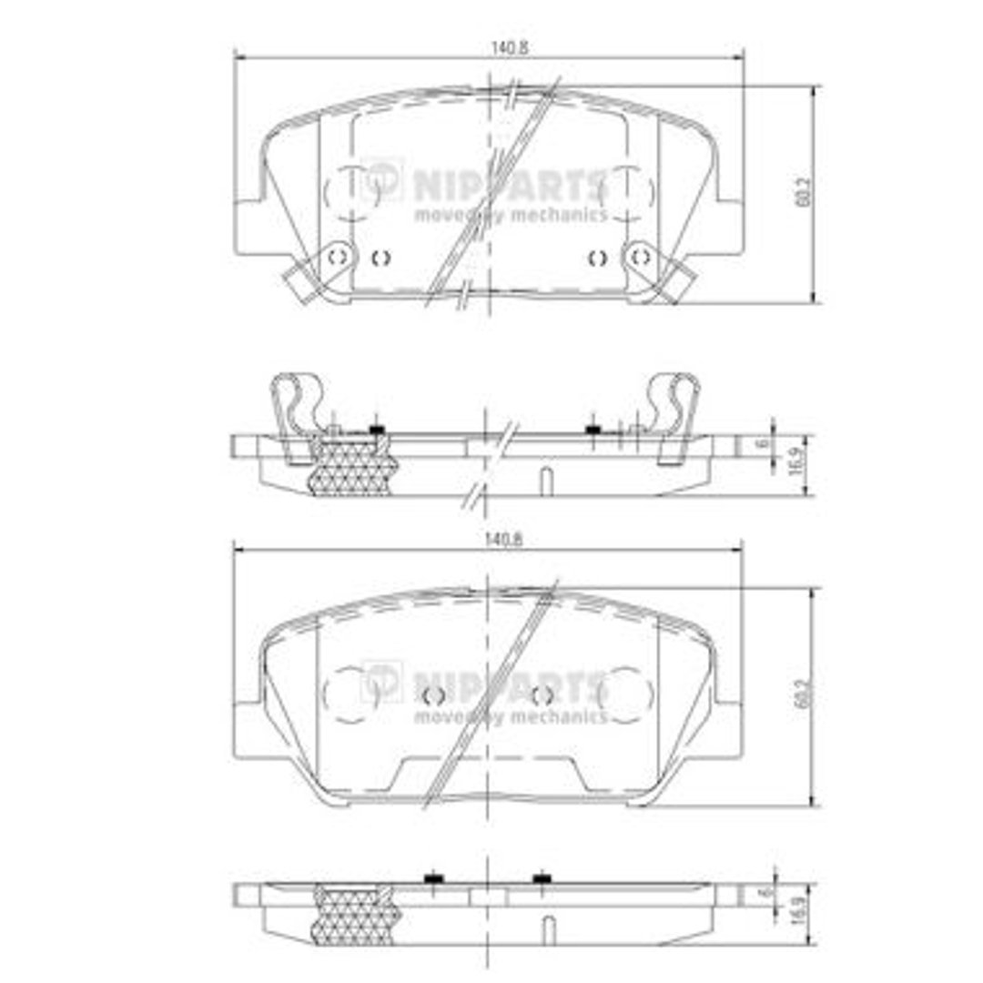 Klocki hamulcowe NIPPARTS N3600547