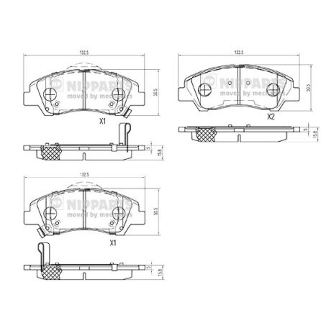 Klocki hamulcowe NIPPARTS N3600555