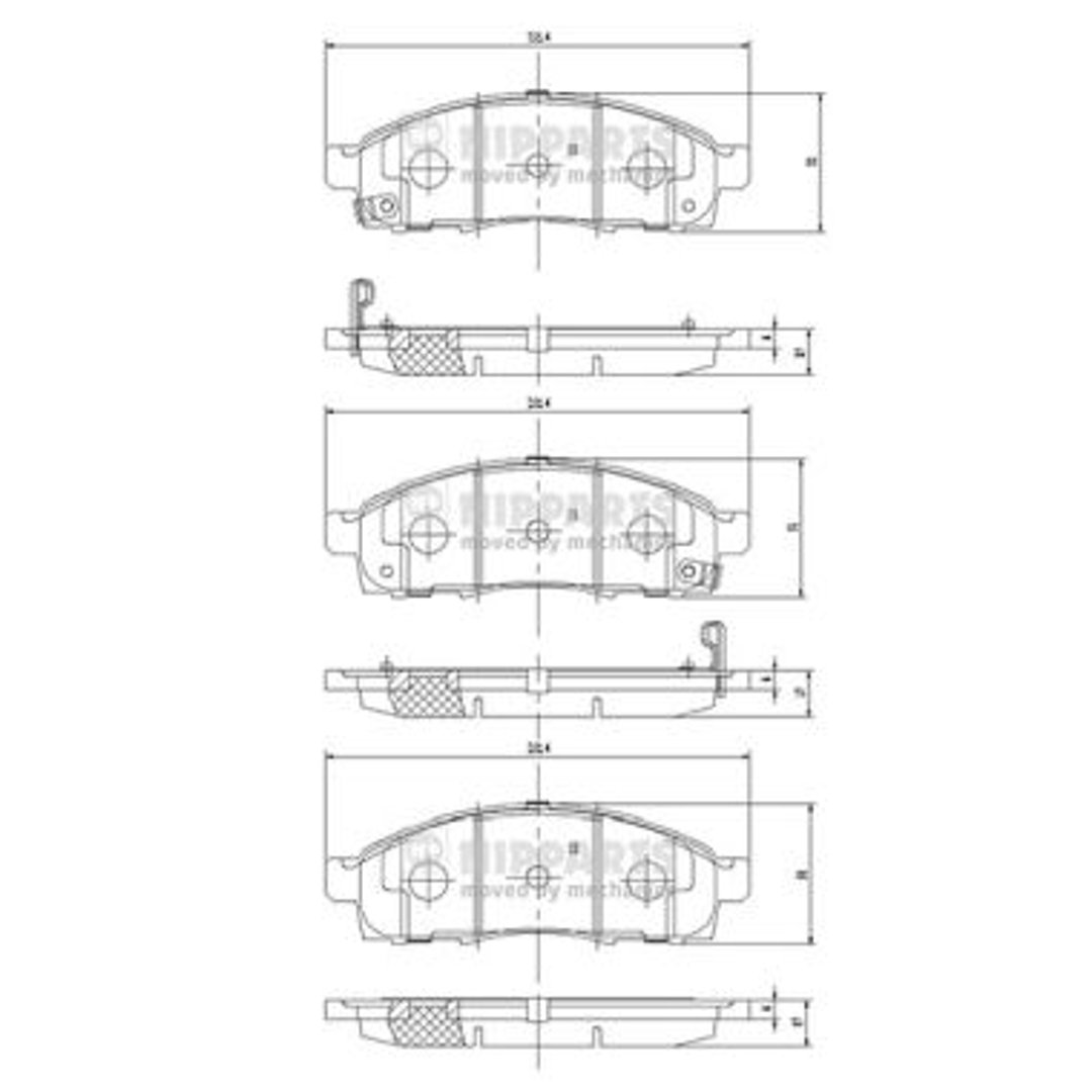 Klocki hamulcowe - komplet NIPPARTS N3601101
