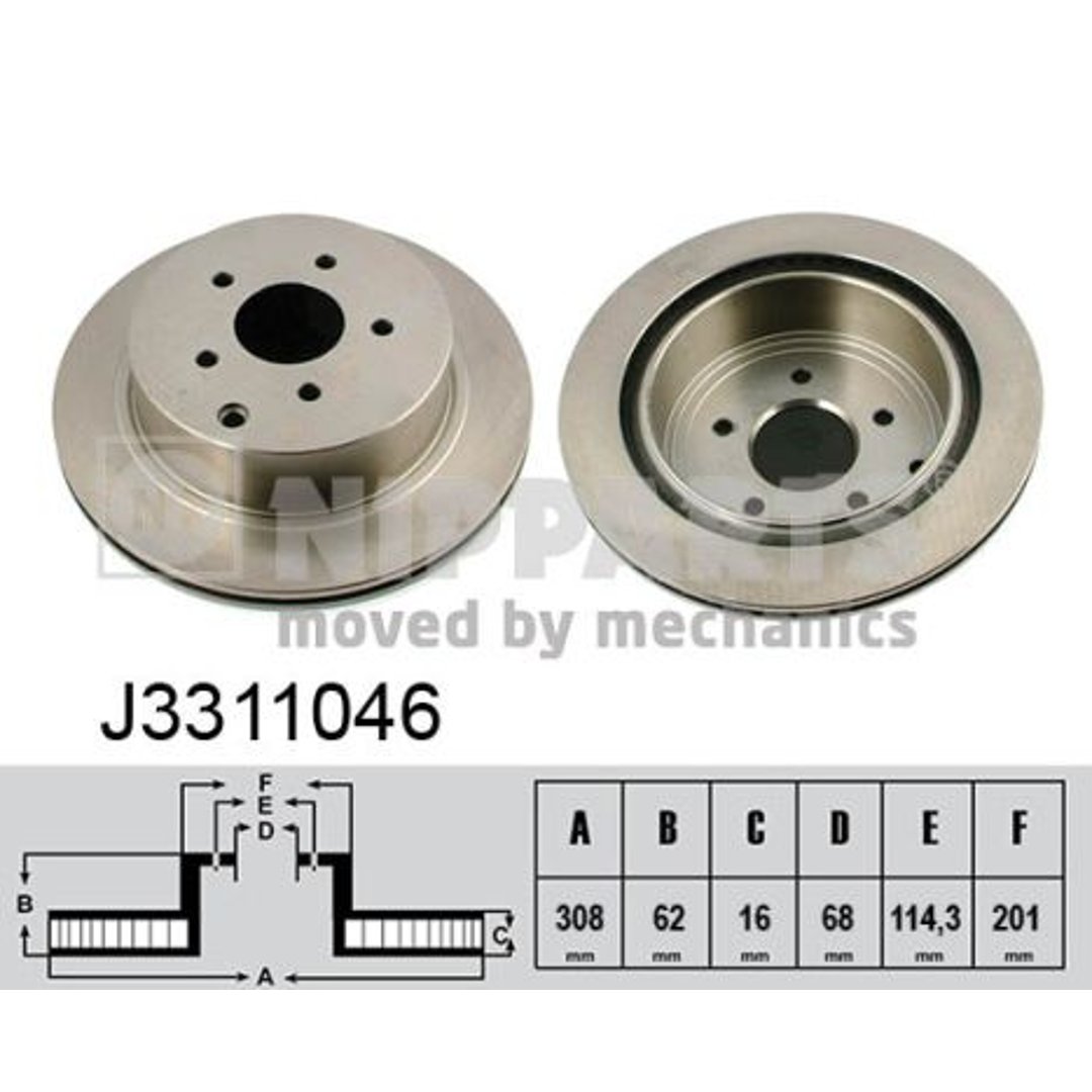 Tarcza hamulcowa NIPPARTS J3311046