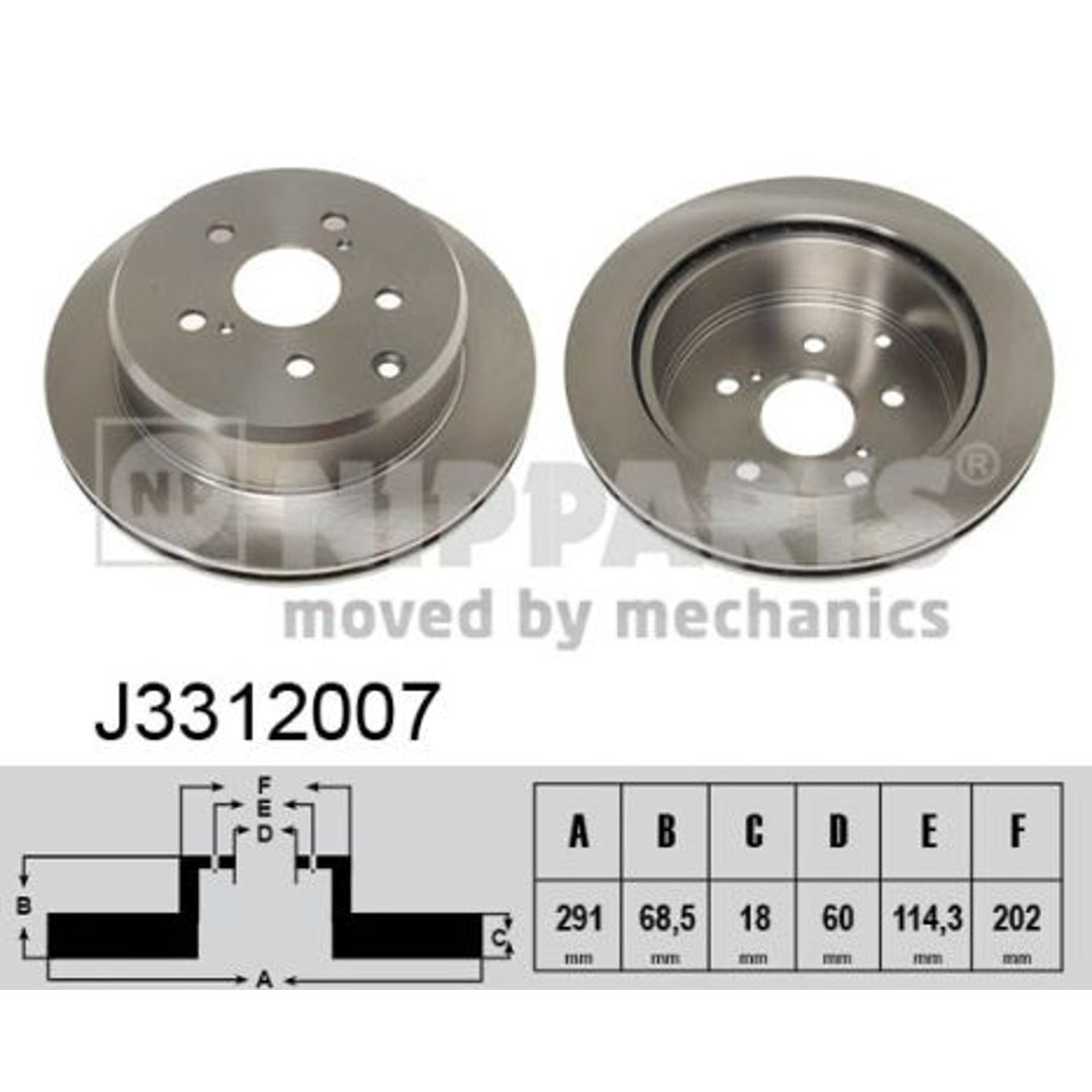 Tarcza hamulcowa NIPPARTS J3312007