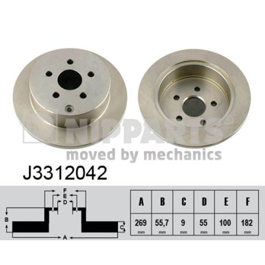 Tarcza hamulcowa NIPPARTS J3312042
