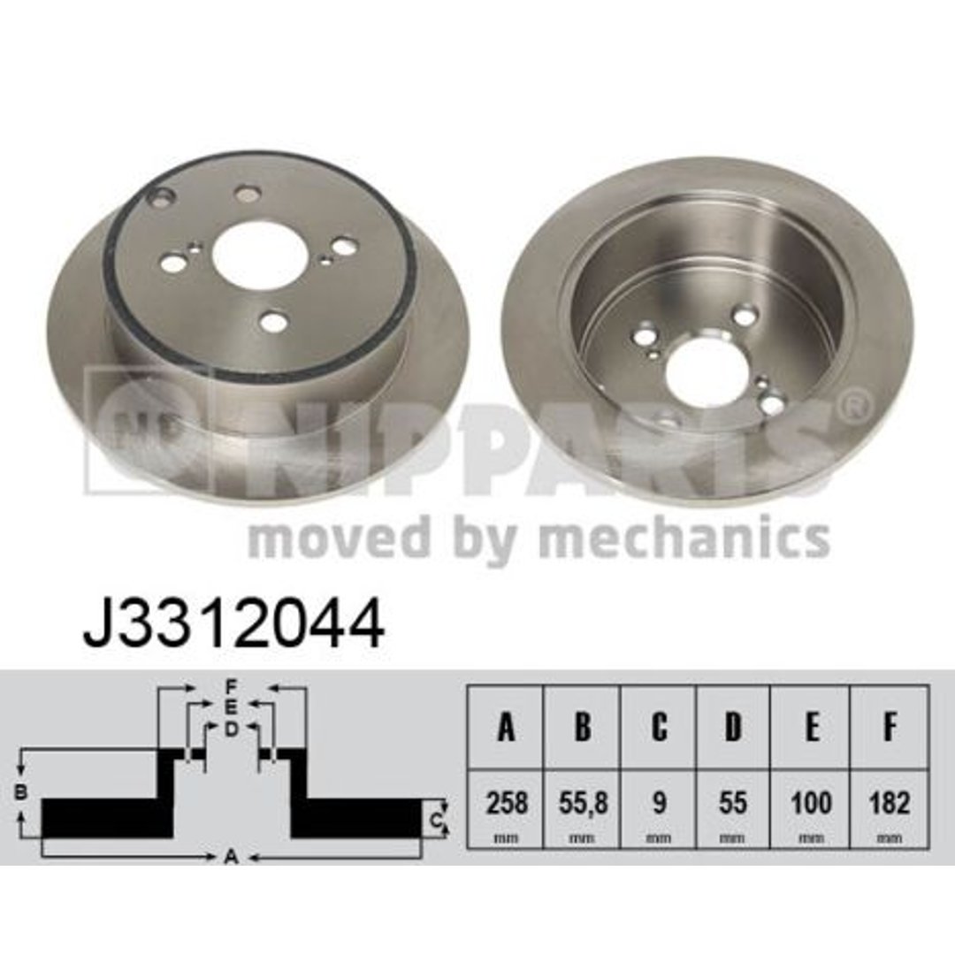 Tarcza hamulcowa NIPPARTS J3312044