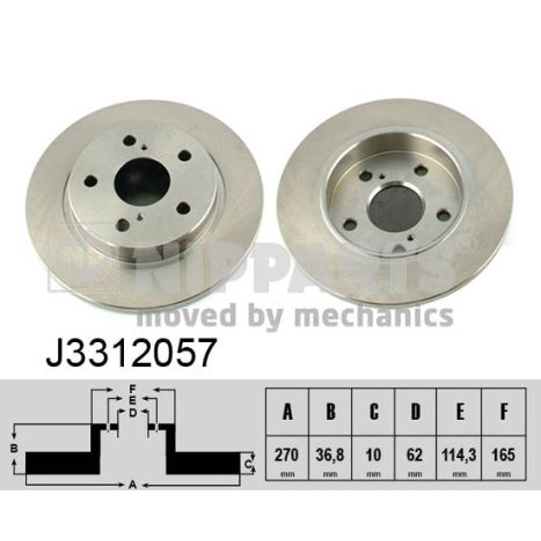 Tarcza hamulcowa NIPPARTS J3312057