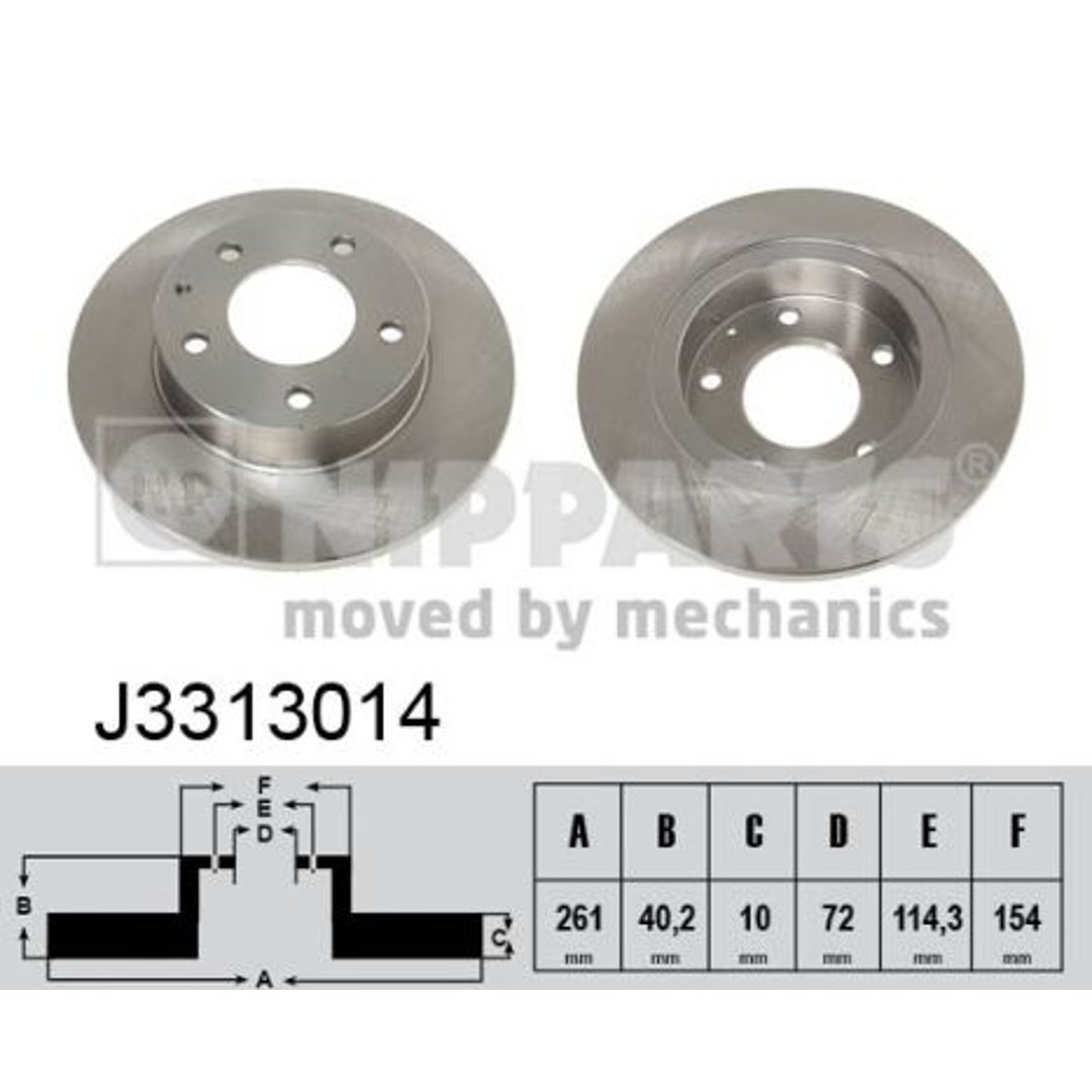 Tarcza hamulcowa NIPPARTS J3313014