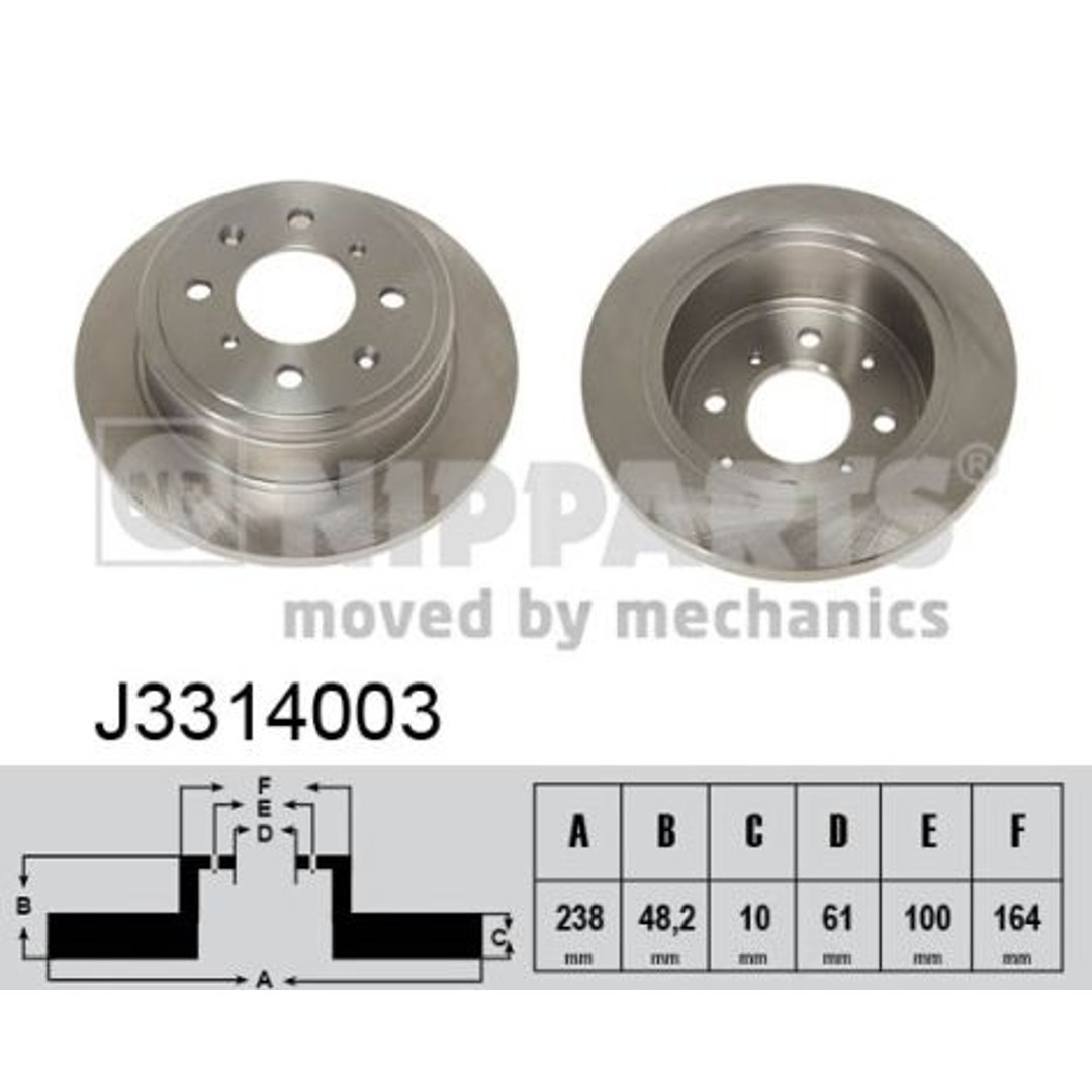 Tarcza hamulcowa NIPPARTS J3314003