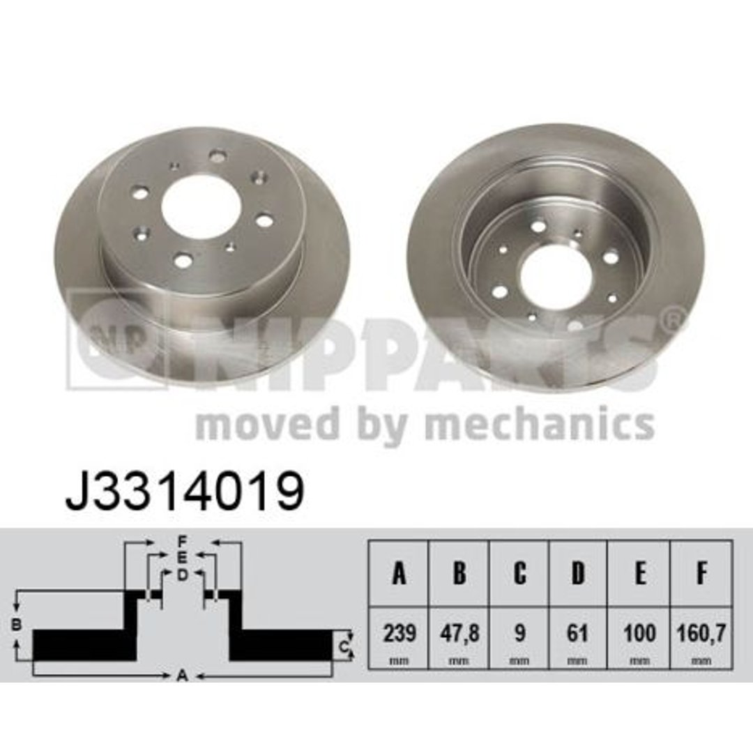 Tarcza hamulcowa NIPPARTS J3314019