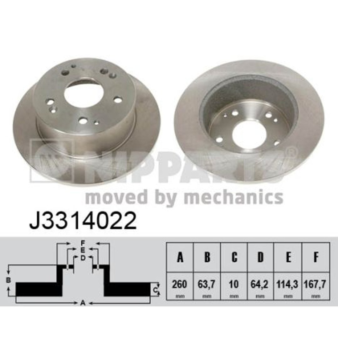 Tarcza hamulcowa NIPPARTS J3314022