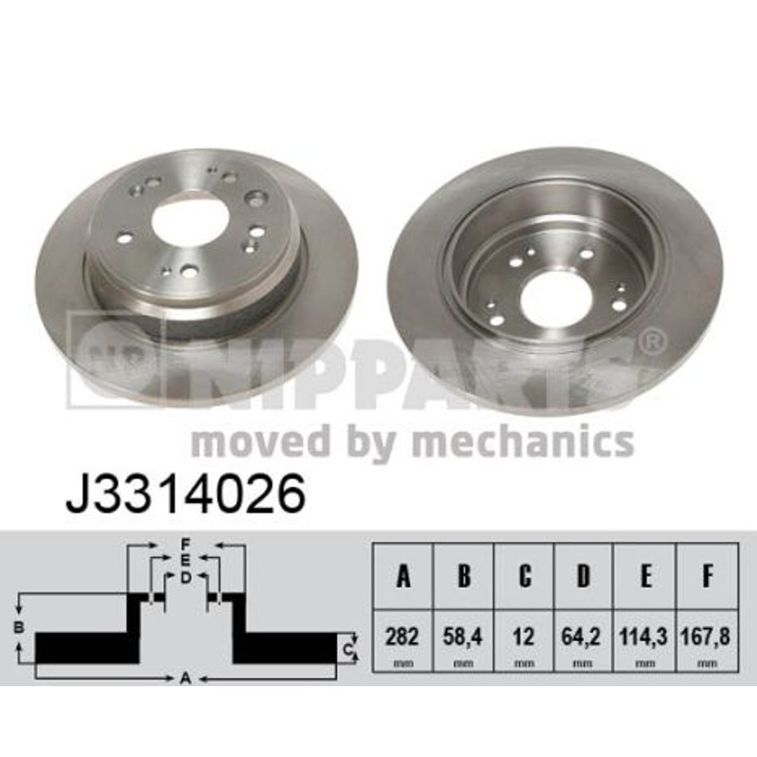 Tarcza hamulcowa NIPPARTS J3314026