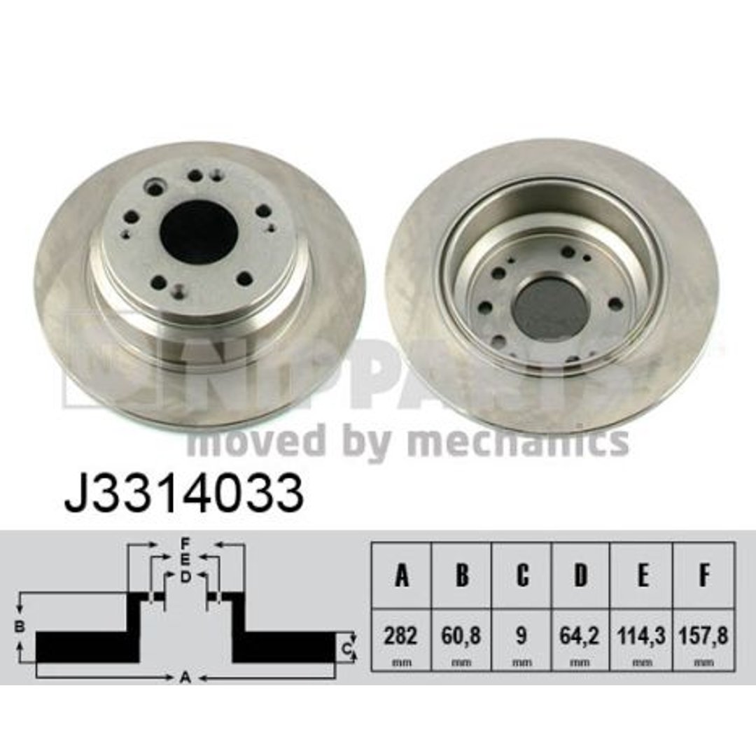 Tarcza hamulcowa NIPPARTS J3314033