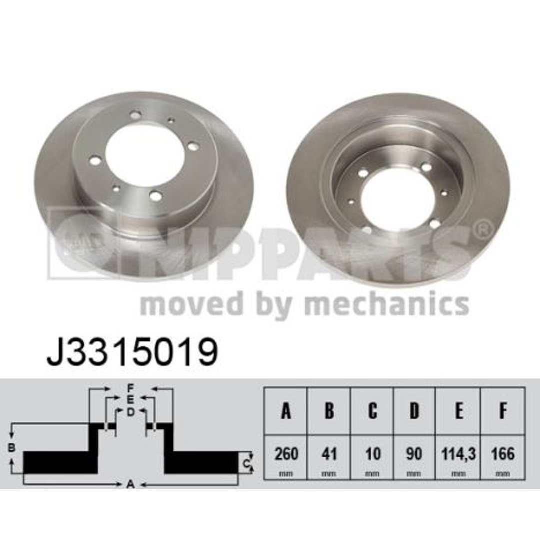 Tarcza hamulcowa NIPPARTS J3315019