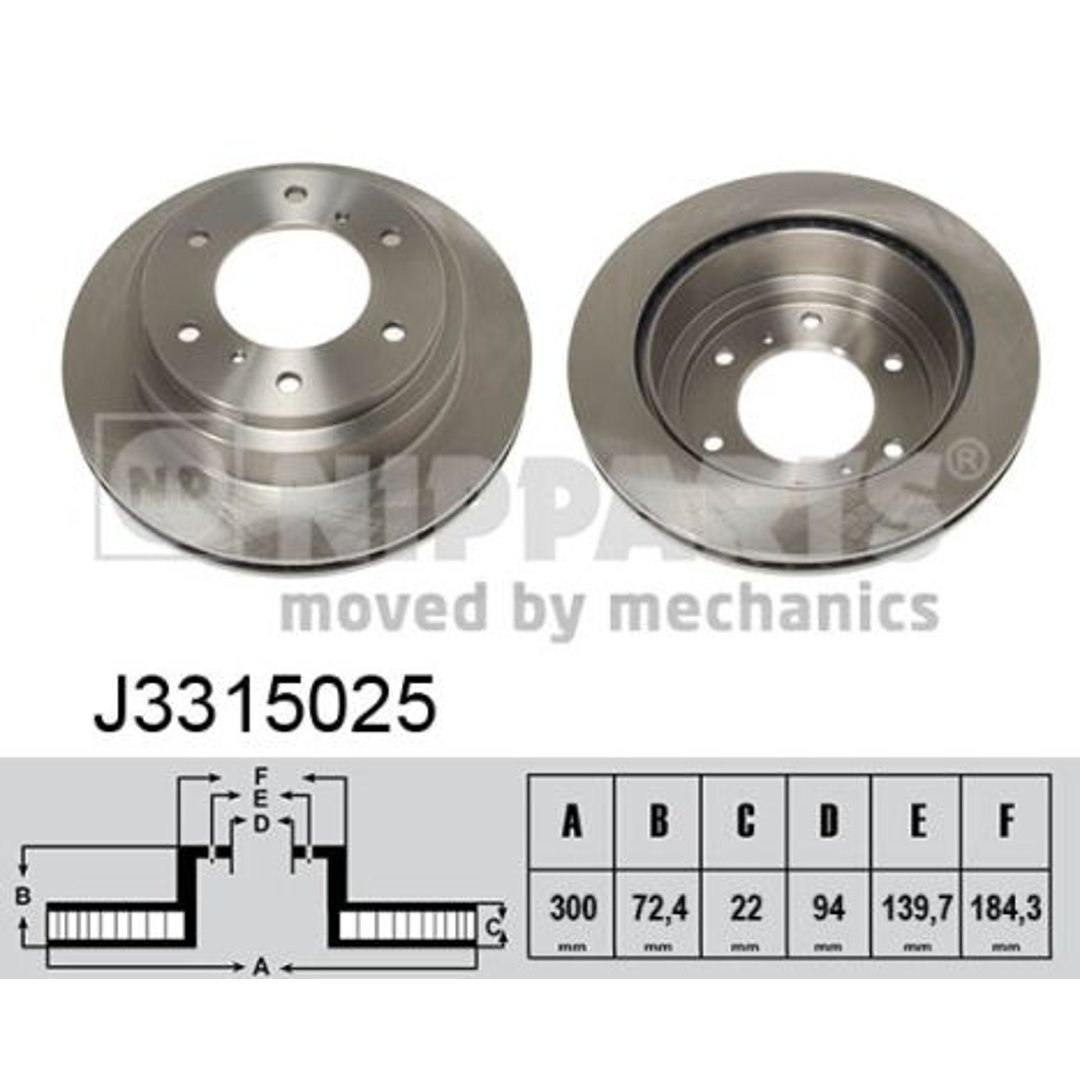 Tarcza hamulcowa NIPPARTS J3315025