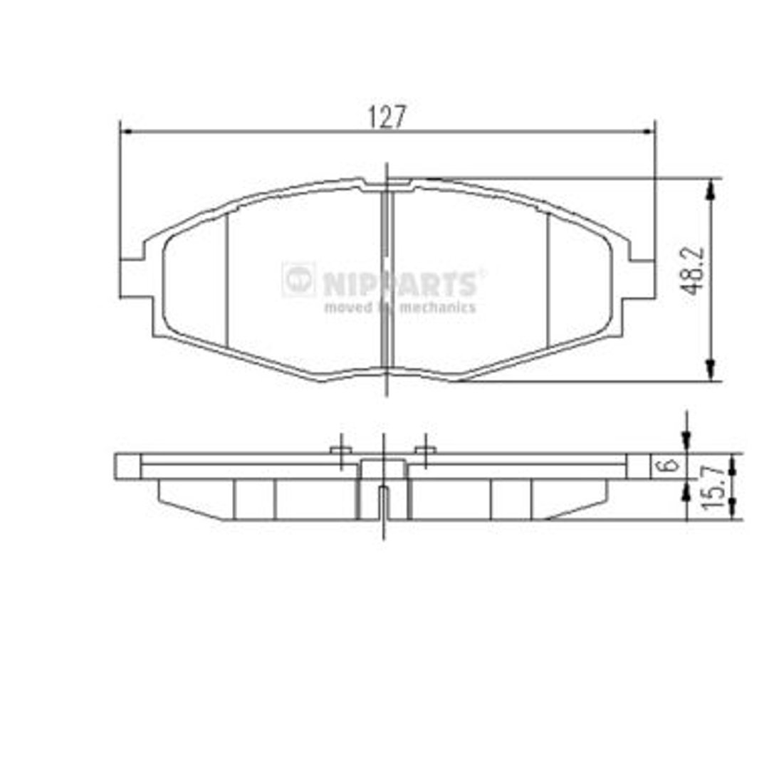 Klocki hamulcowe - komplet NIPPARTS J3600909
