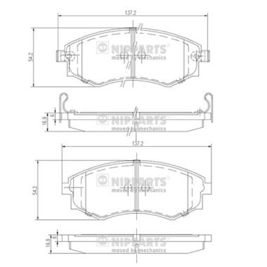 Klocki hamulcowe NIPPARTS J3601055