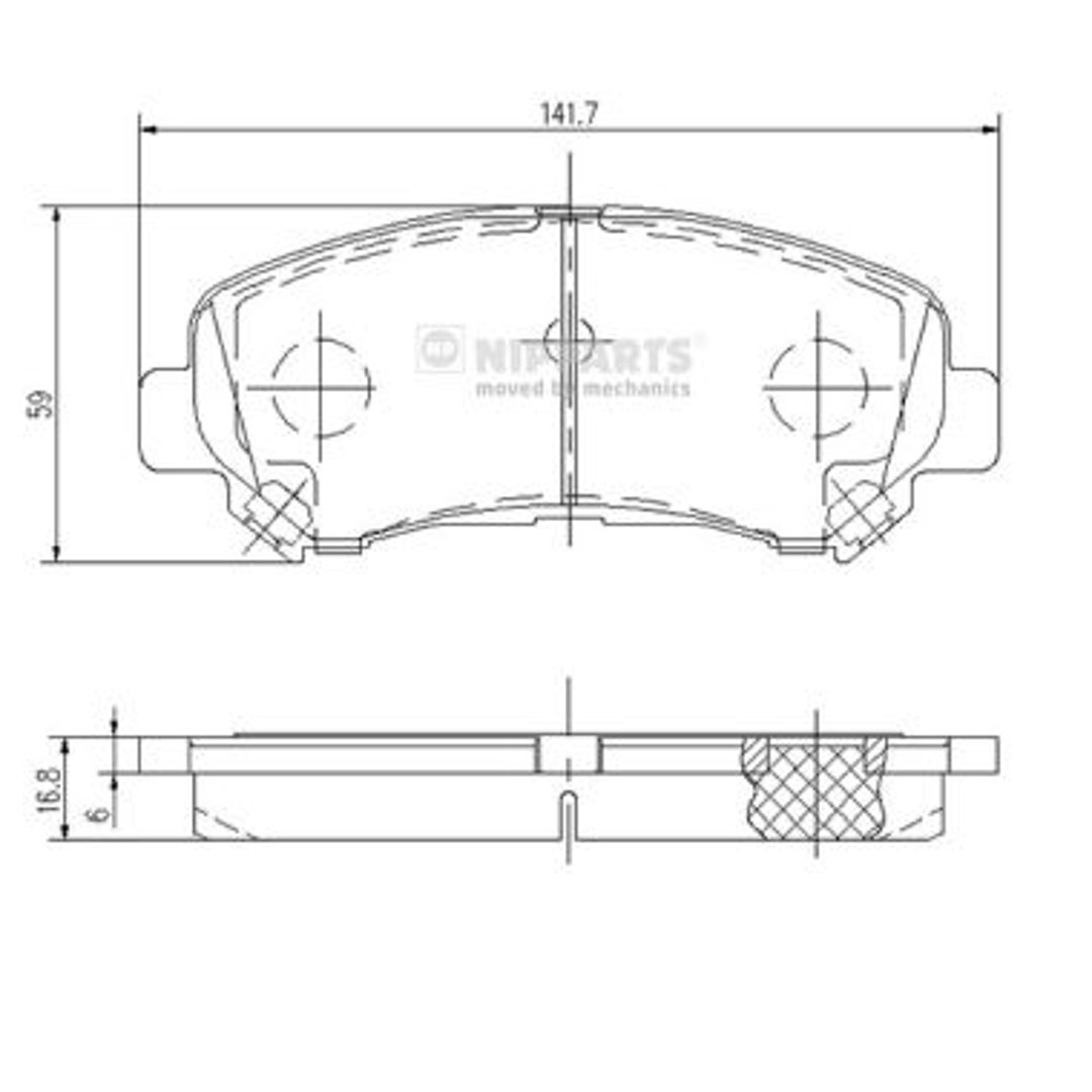 Klocki hamulcowe - komplet NIPPARTS J3601096