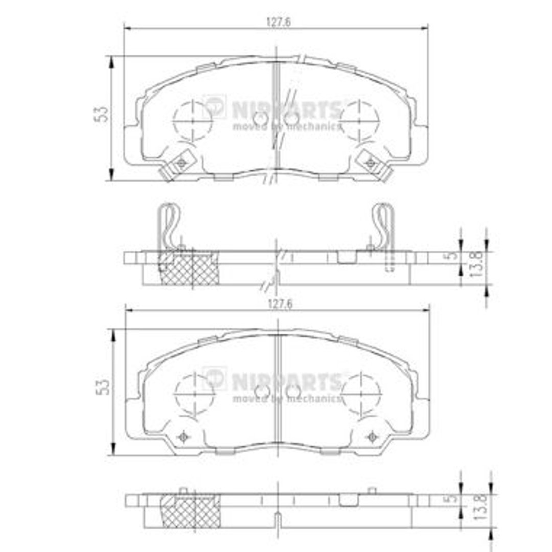 Klocki hamulcowe NIPPARTS J3606012