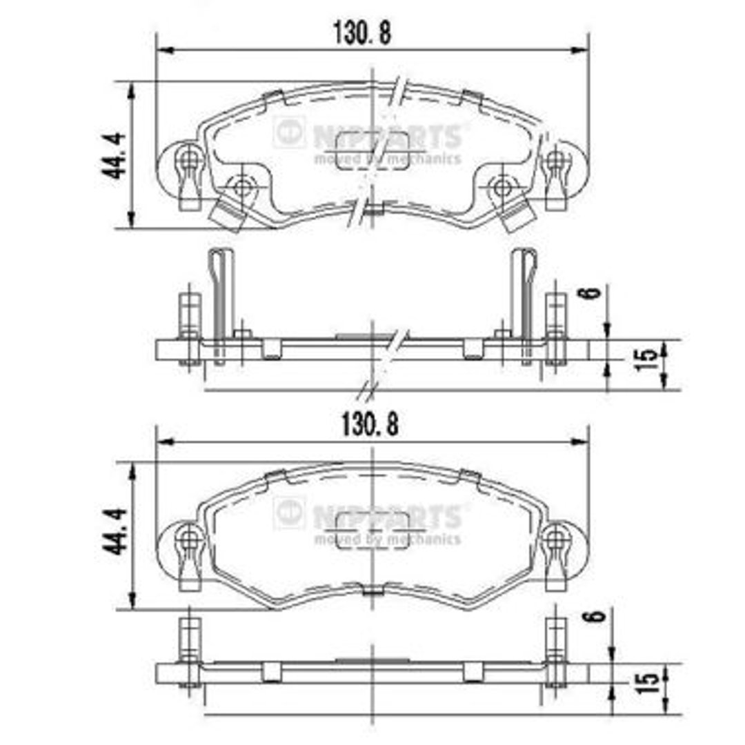 NIPPARTS Klocki hamulcowe - komplet J3608025