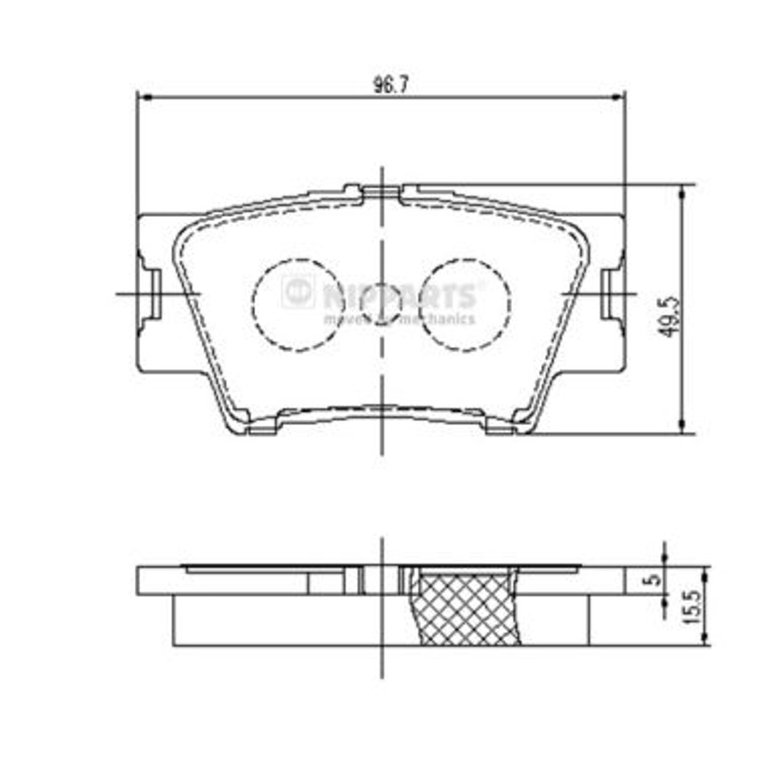 Klocki hamulcowe - komplet NIPPARTS J3612035